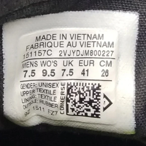 Converse Chuck Taylor All Star II‎ 'Charcoal' Mens Size 7.5 Fashion Sneakers - Picture 9 of 9